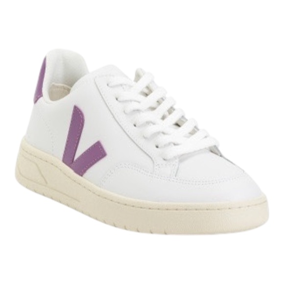 Veja Shoes - VEJA Made In Brazil Leather V 12 Sneakers size various White and purple color